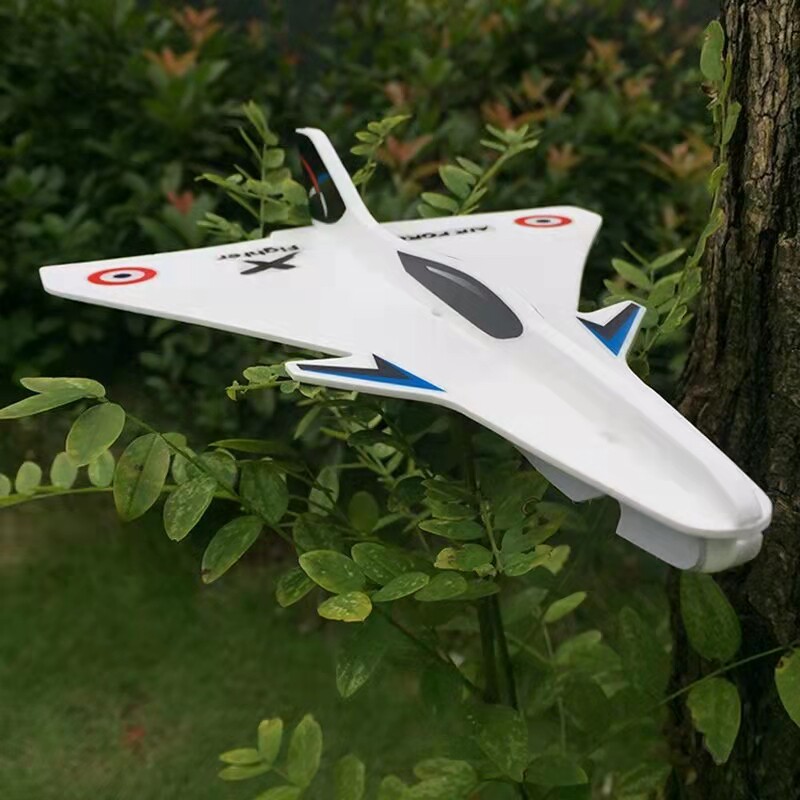 模型橡皮筋弹射动力战斗机鸭翼三角泡沫纸飞机户外飞机模型