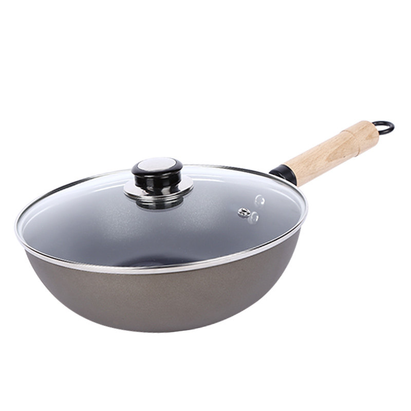 迷你小炒炒锅不粘锅家用小号宝宝铁锅平底电磁炉炒锅