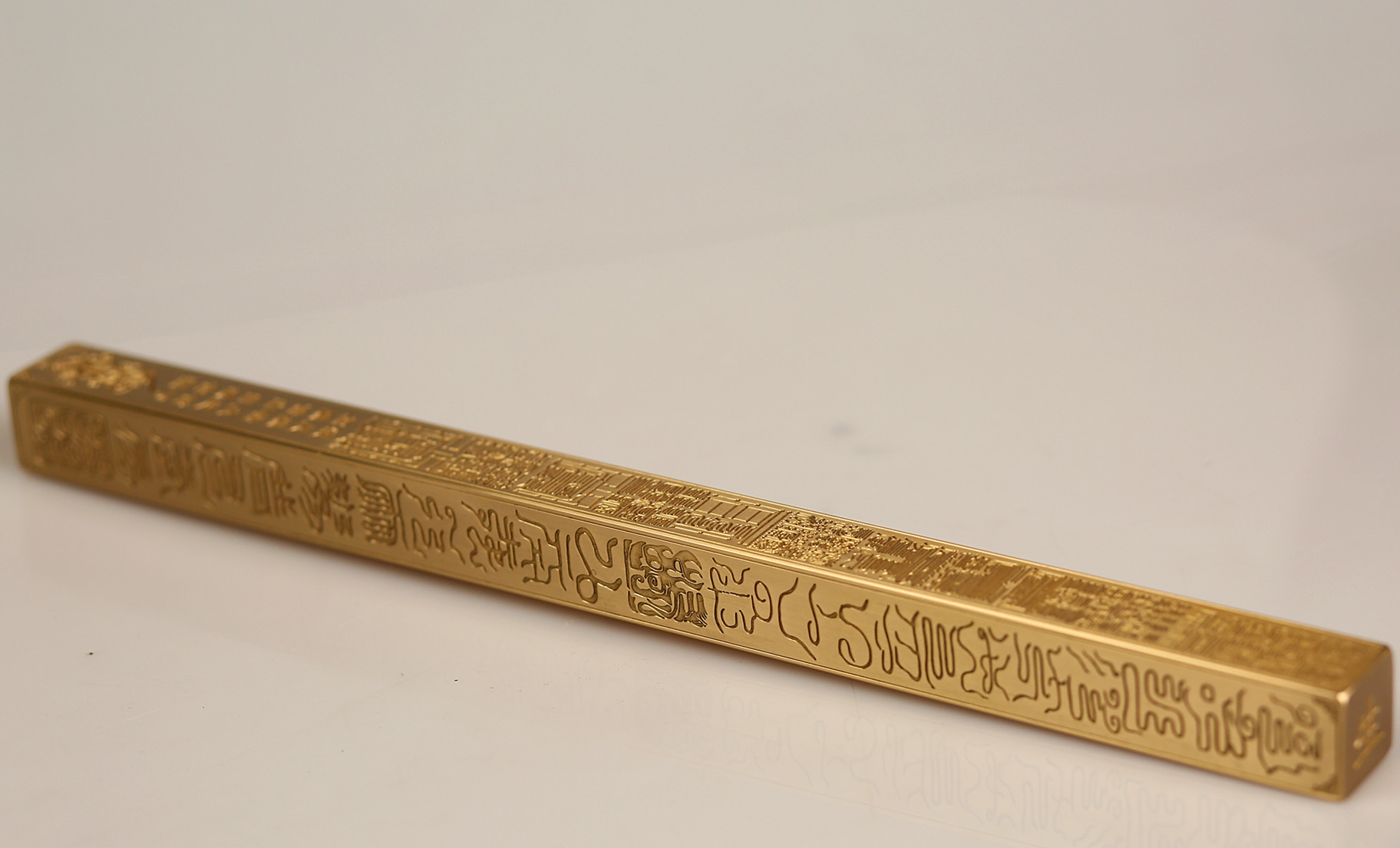 南无阿弥陀佛镇尺传度道教法器黄铜天罡尺天蓬尺镇纸