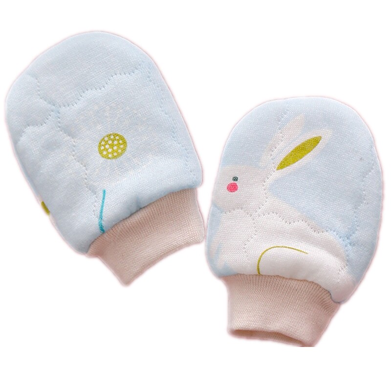 手套婴儿防抓纯棉秋冬季0-1-3个月初生新生儿宝宝小手手套