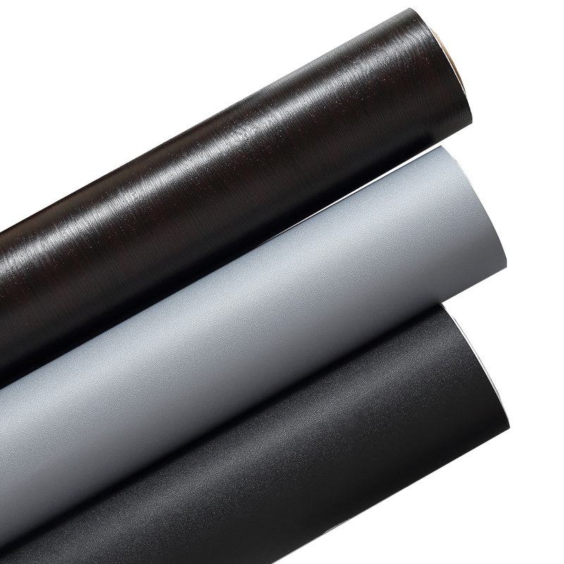 pvc贴纸深色加厚防水自粘墙纸灰色衣柜柜子软装墙贴