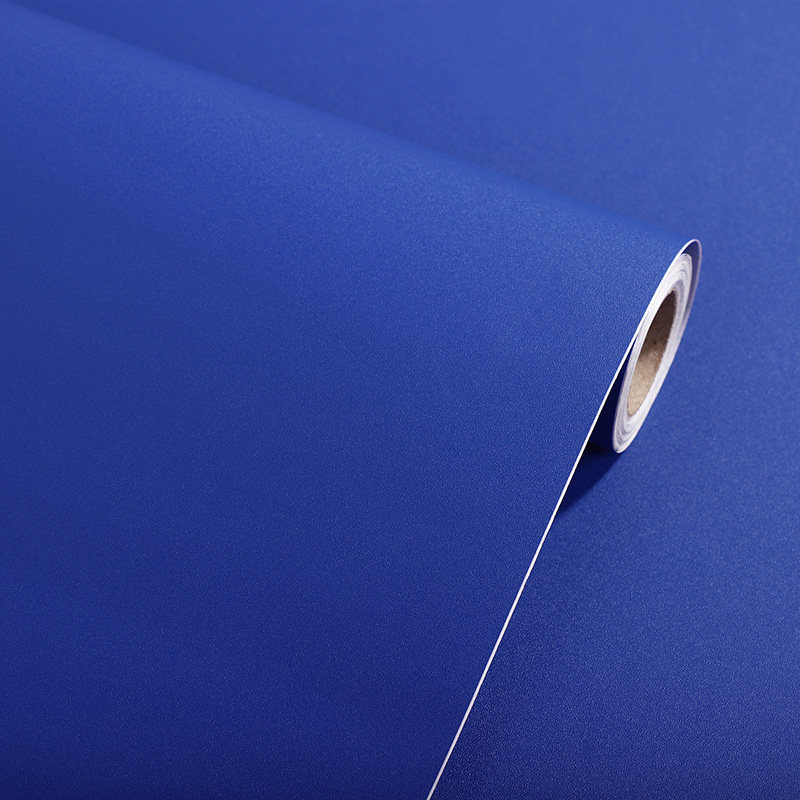 宝蓝蓝色贴纸自粘墙纸壁纸广告即时装饰不干胶墙贴