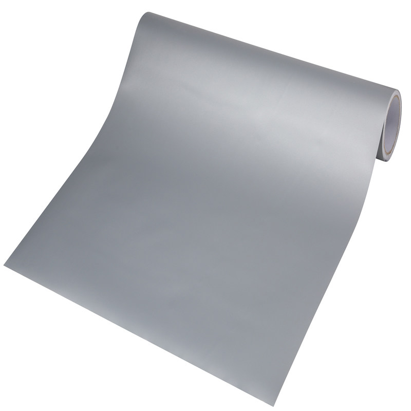 自粘纯色银灰墙纸加厚防水壁纸即时灰色银色软装墙贴