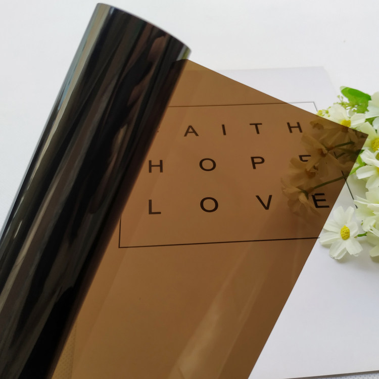 茶色玻璃贴膜防晒隔热遮阳窗户贴纸透明幕墙瓷砖