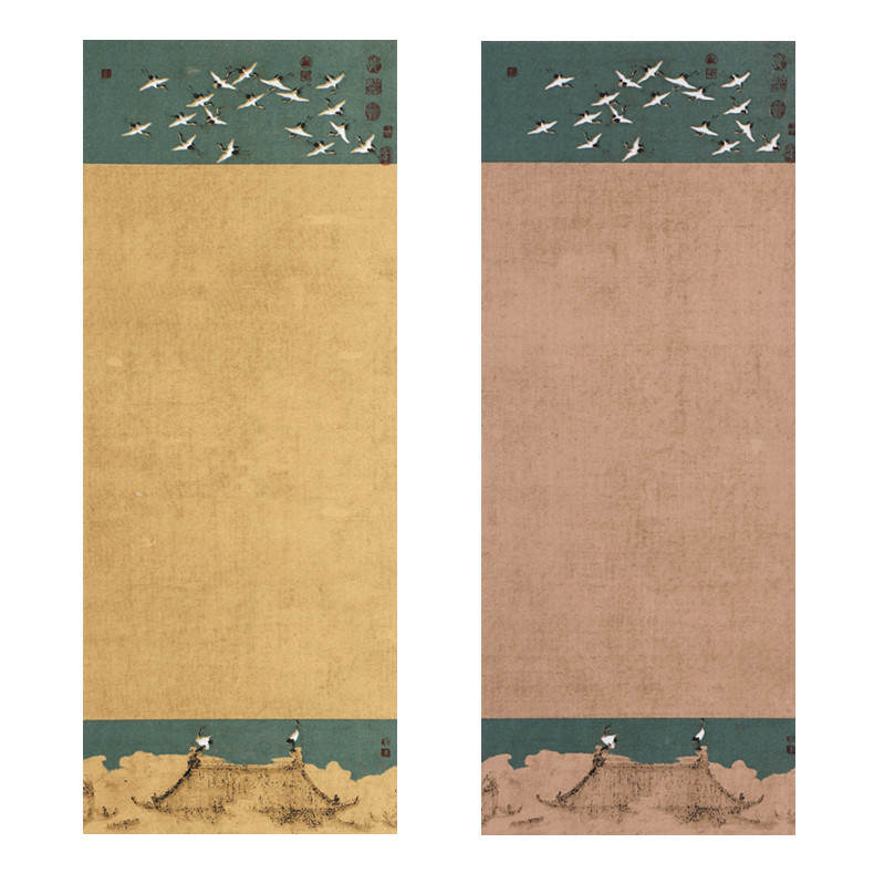 新款国潮蜡染祥瑞信笺宣纸仿古做旧半生半熟书法宣纸