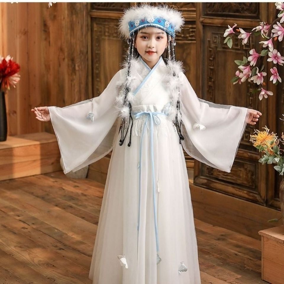汉服唐装女童香妃古装中国国风连衣裙公主儿童民族服装