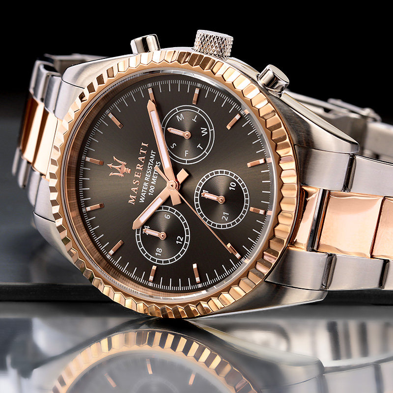 玛莎拉蒂男表商务休闲电子石英表学生手表三针计时欧美腕表