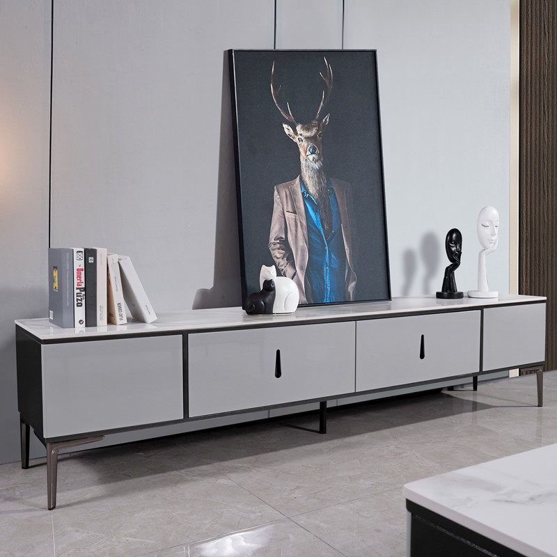 电视柜轻奢茶几套装装小户型家用长方形茶台亮光茶几电视柜