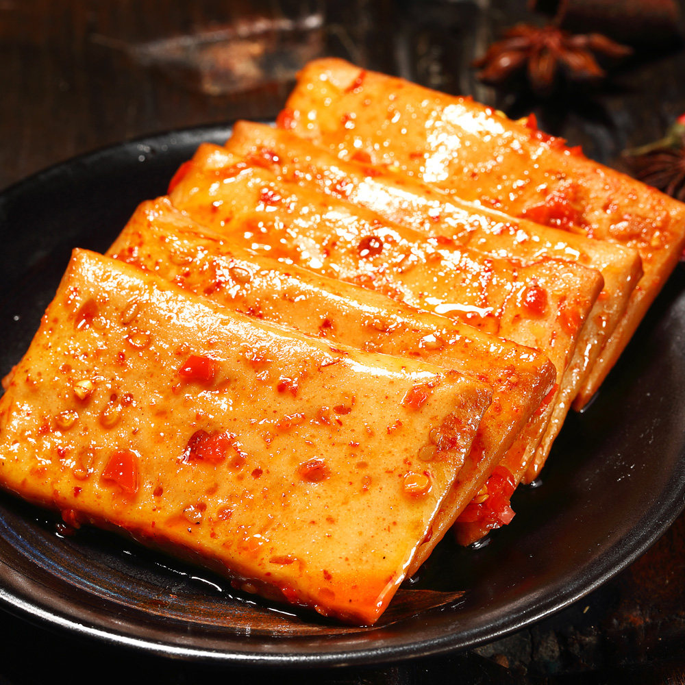 零食邬辣妈鱼豆腐干40包香辣鱼板袋装即食鱼零食