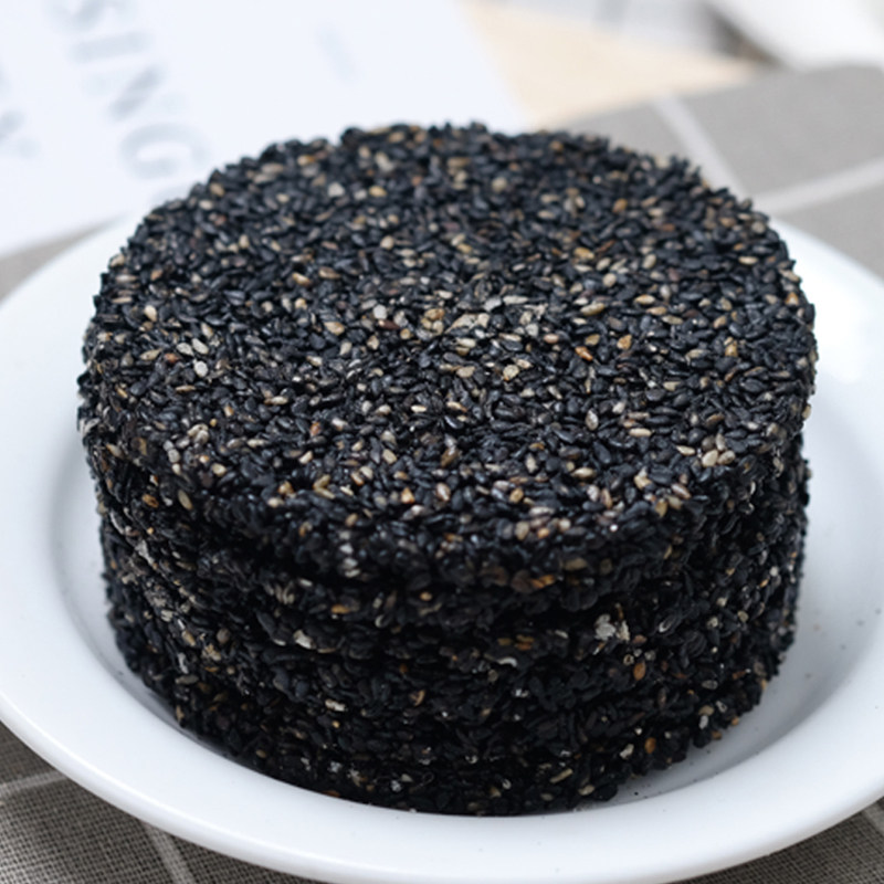 蜂蜜黑芝麻饼不加糖酥饼无添加健康营养孕妇儿童休闲零食390g罐