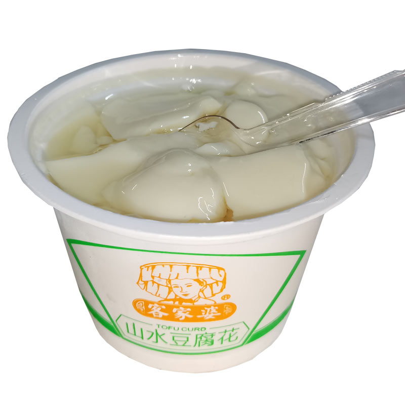 客家豆腐花广东罗浮山豆腐脑山水豆花即食原味红豆豆浆