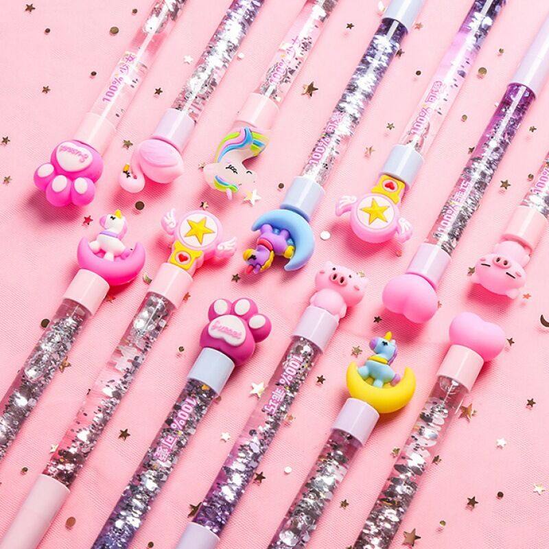 网红流沙中性笔可爱超萌创意少女水笔学生开学中小学生全班奖励