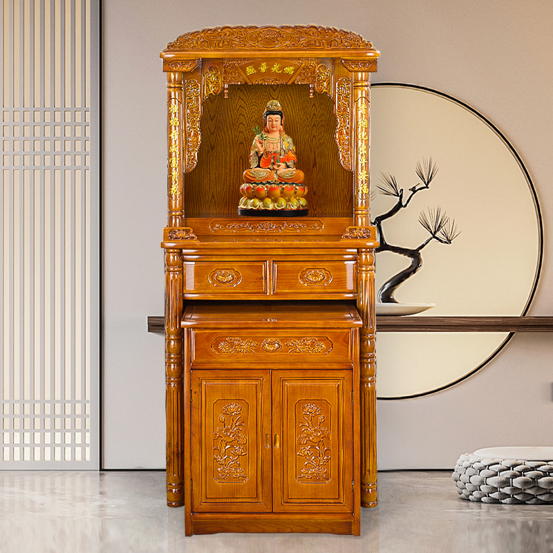 佛龛菩萨佛台供桌神台橱柜佛像观音柜子新中式佛柜