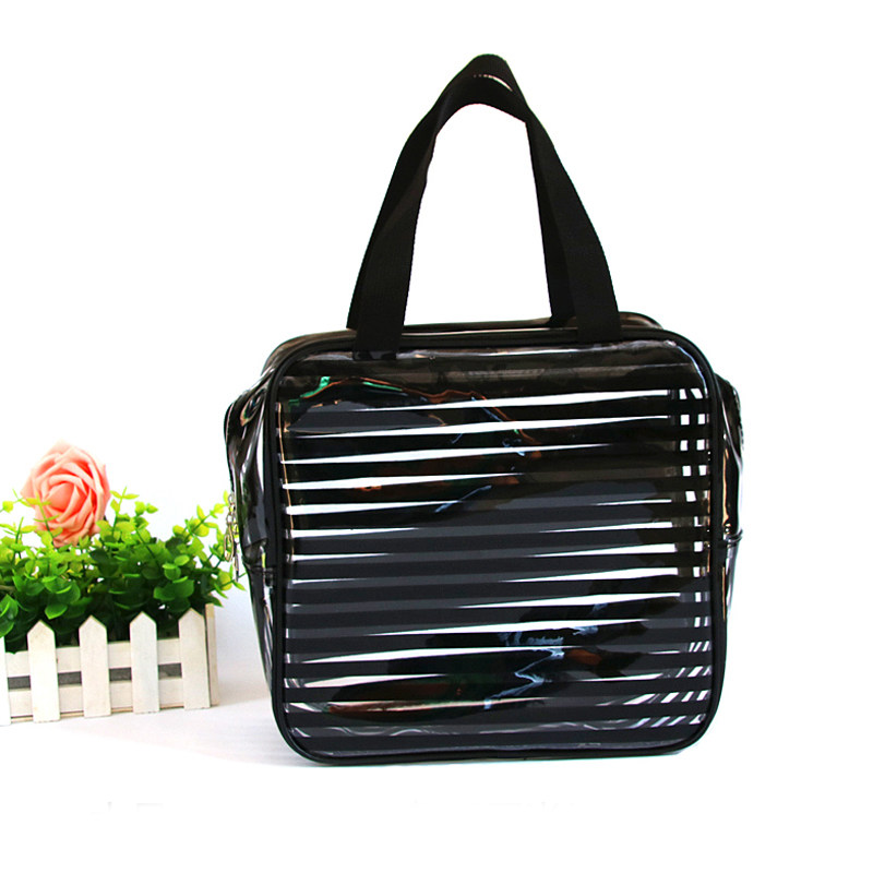 防水加厚透明pvc洗漱包 旅行塑料洗澡洗浴化妆收纳整理袋手提浴兜