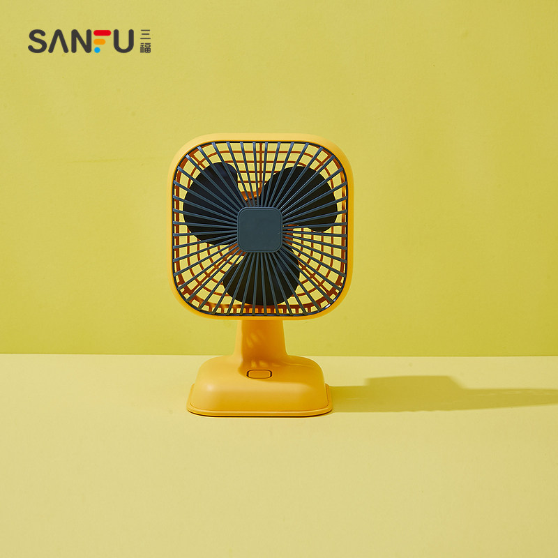 风扇三福usb台式复古方形简约清凉夏季生活迷你风扇