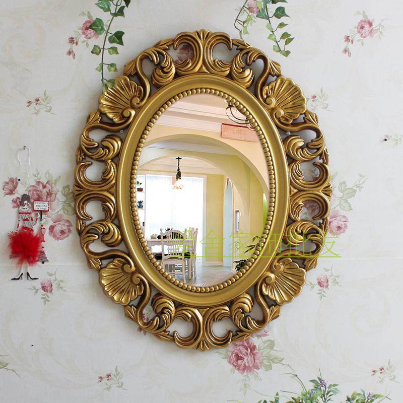 欧式风格浴室镜子 复古卫浴镜美容院化妆镜 壁挂梳妆镜ktv装饰镜-mc母