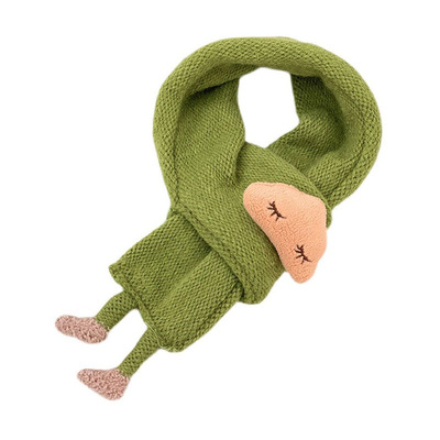 韩版宝宝秋冬季儿童可爱婴儿保暖围脖女童针织卡通围巾