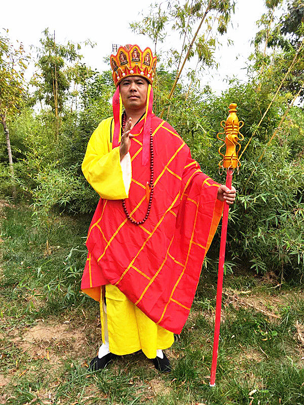 服装唐僧法海西游记袈裟佛帽帽子全套戏装道具民族服装