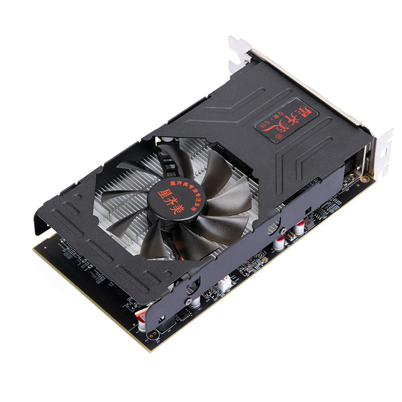 显卡星齐美r73504g6vga原生一拖多屏电脑六屏显卡