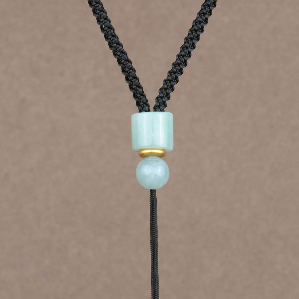 天然翡翠手编项链玉佛玉牌貔貅脖子吊坠挂绳可调绳