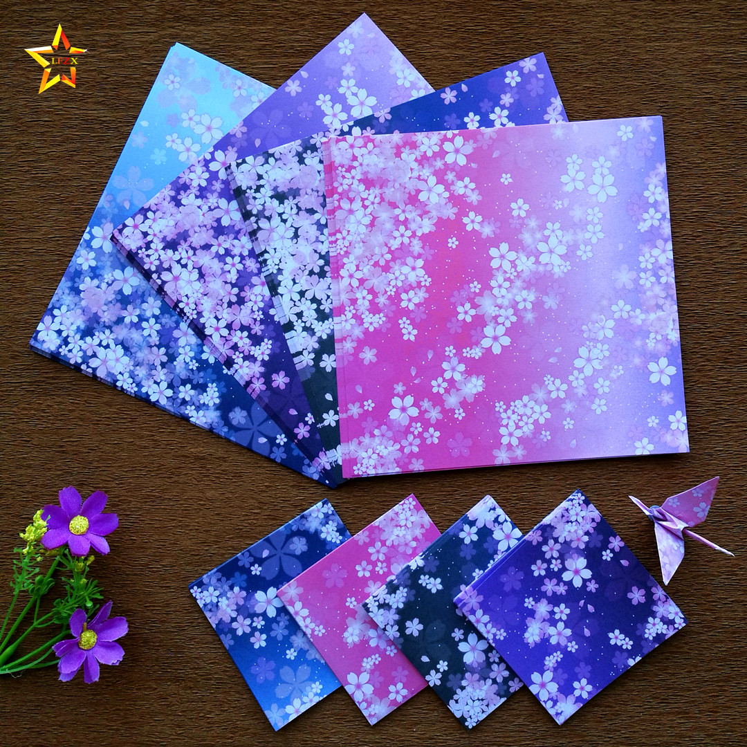 日式日系樱花正方形儿童学生手工折纸彩纸千纸鹤折纸