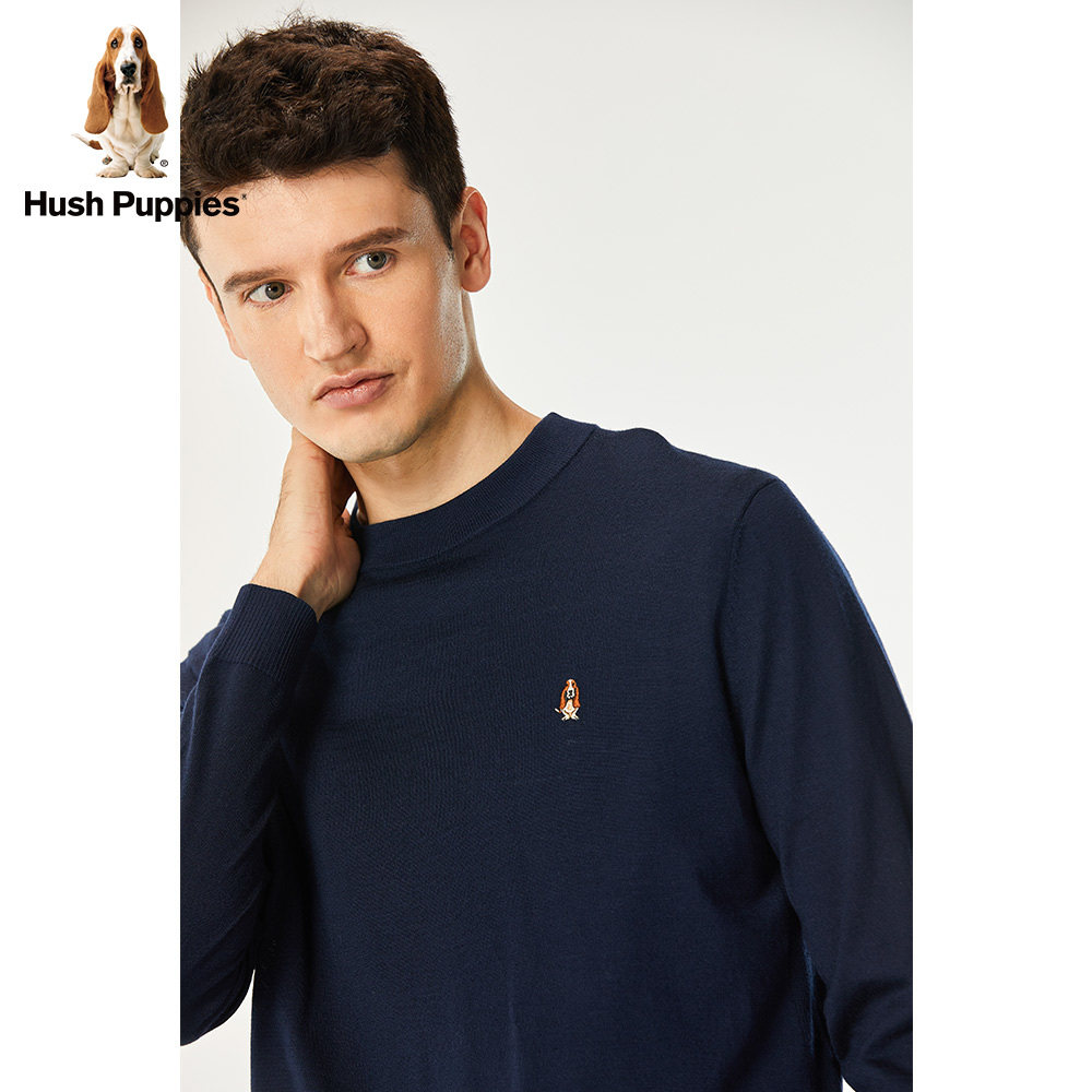 hushpuppies暇步士男装羊毛衫秋冬新款休闲圆领针织衫针织衫