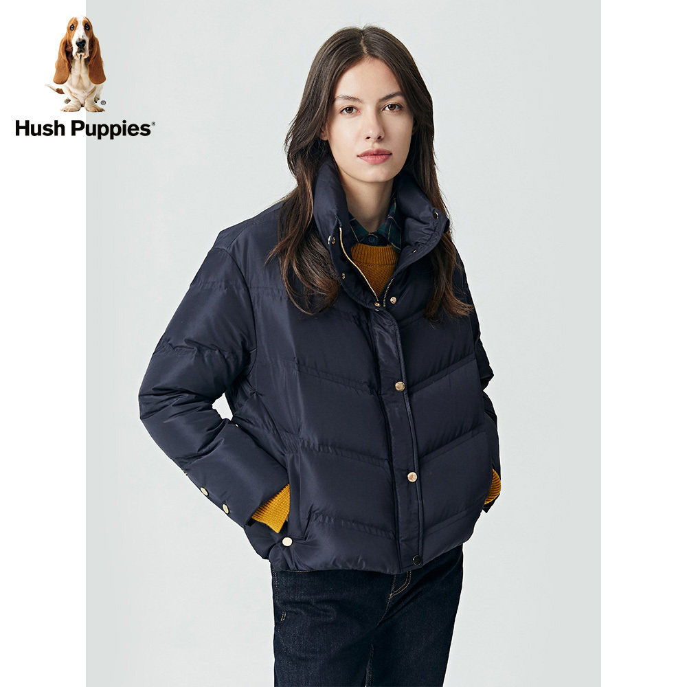 hushpuppies暇步士女装2021新冬季百搭时尚短款羽绒服hr21747d