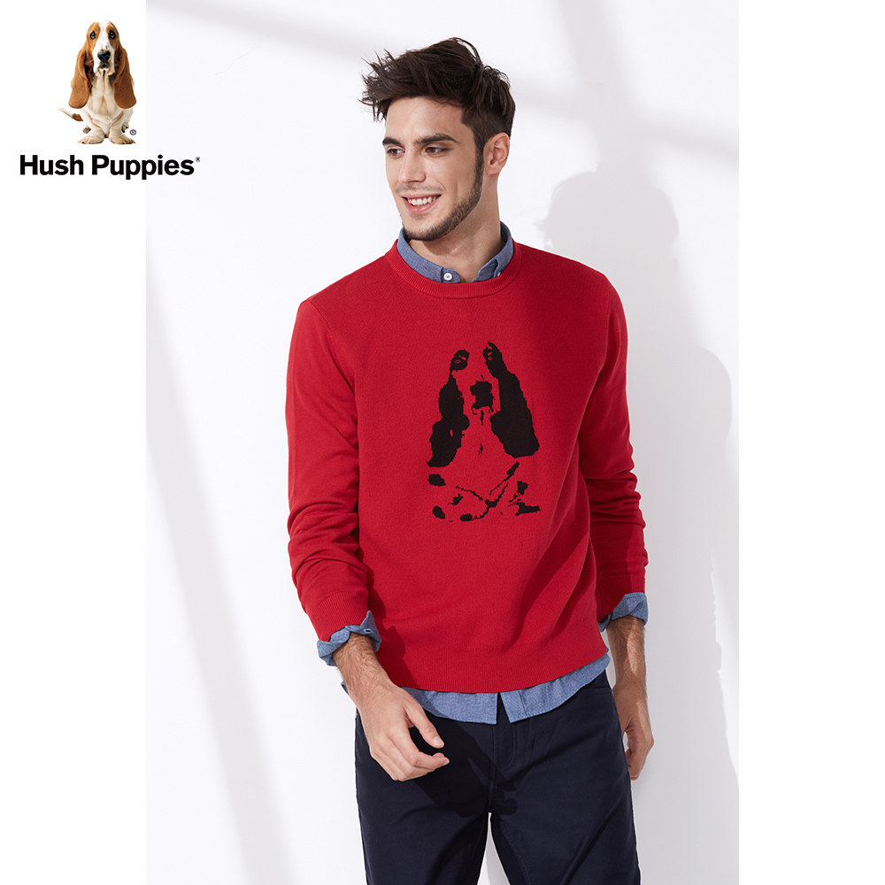 hush puppies暇步士男装秋冬套头男士毛衫|pw-27706z