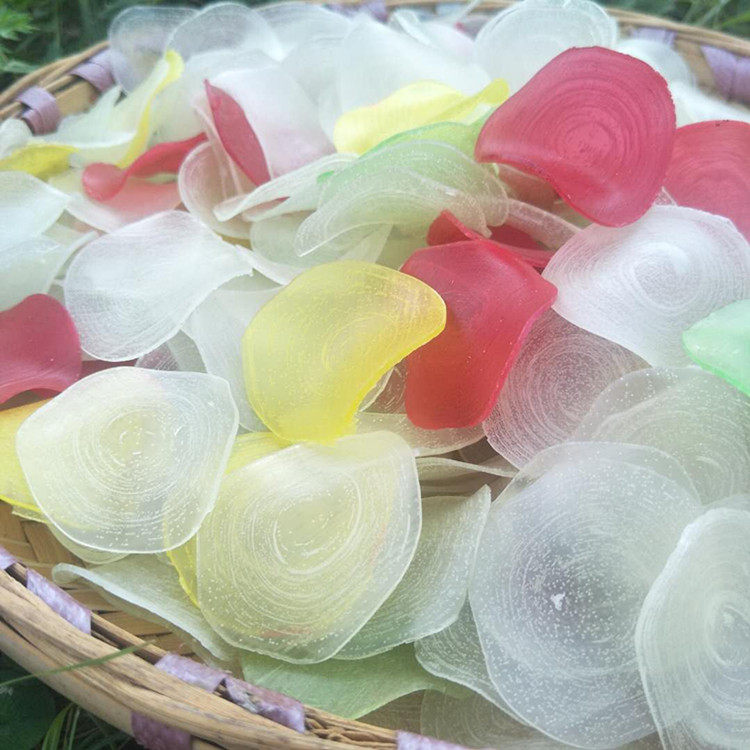 贵州特产彩色五彩虾片油炸膨化休闲食品80后90后儿时经典零食500g