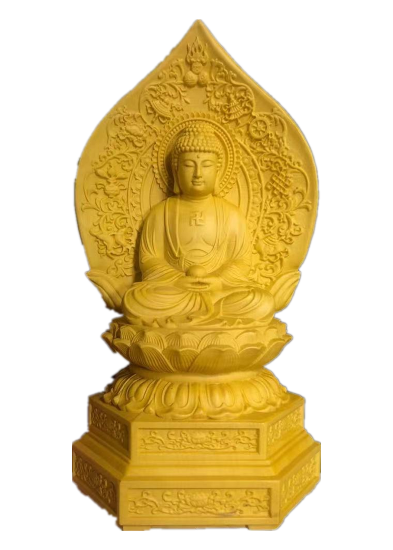 黄杨木雕人物佛像释迦牟尼工艺品摆件家用佛堂供奉木雕