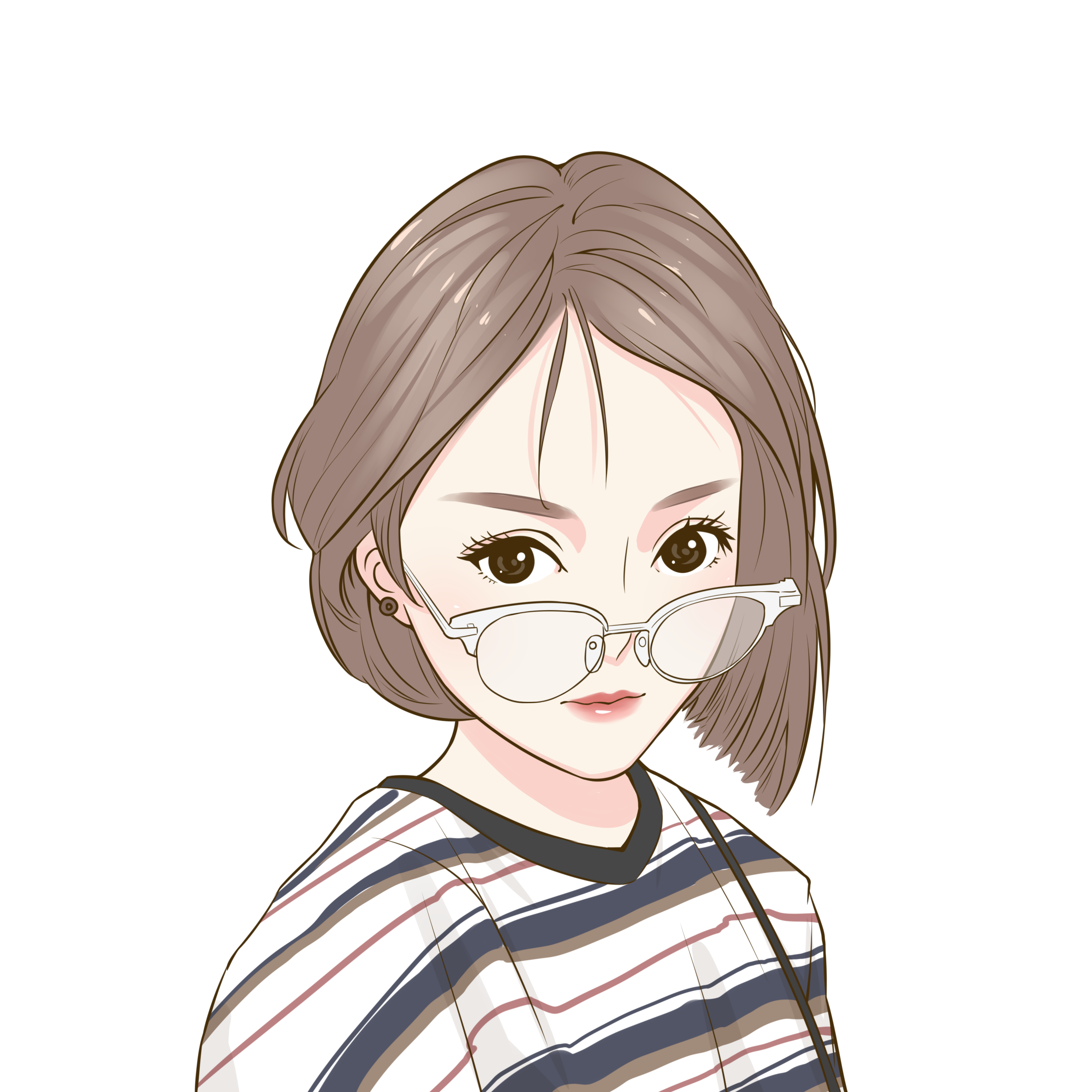 q版头像设计卡通人物形象logo真人照片转手绘漫画定制情侣商品详细