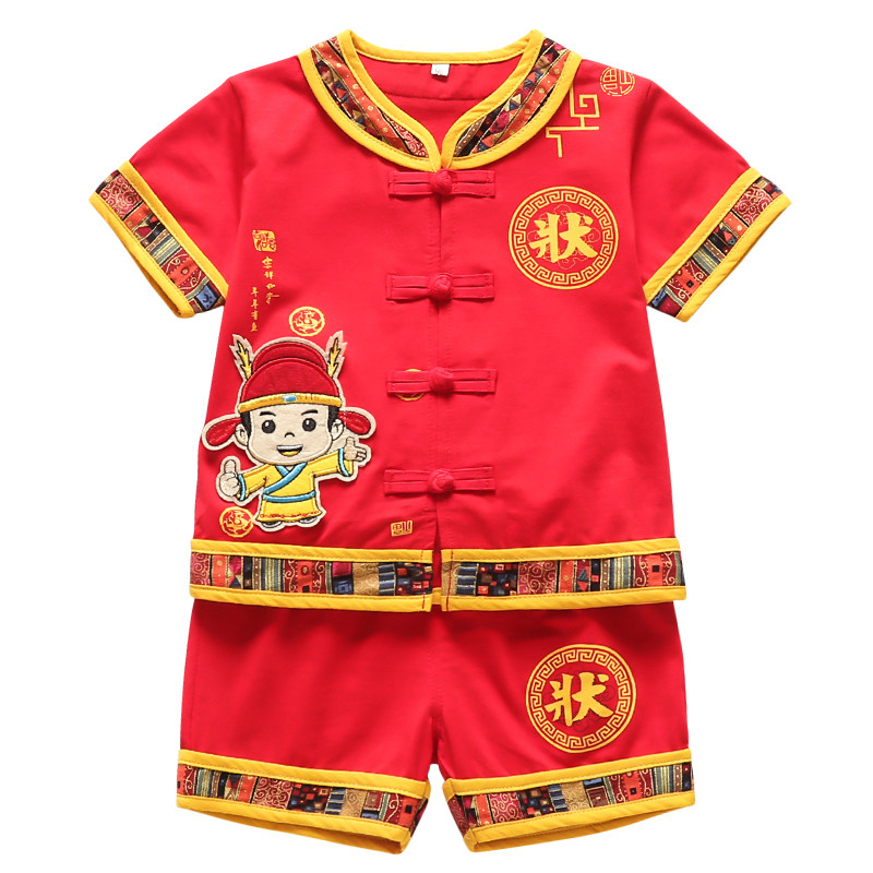 婴儿儿童唐装夏季新款改良汉服123周岁小孩唐装