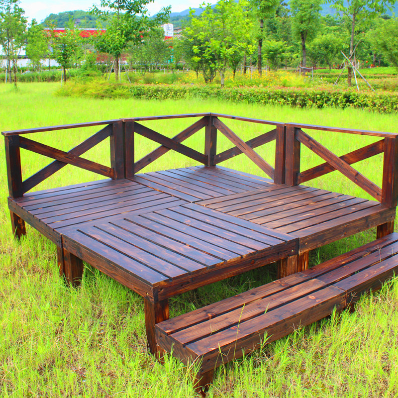 防腐木地板户外实木休闲平台庭院室外露台防水防腐木