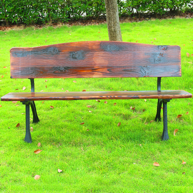 防腐公园户外靠背长椅阳台座椅实木广场园林公园椅