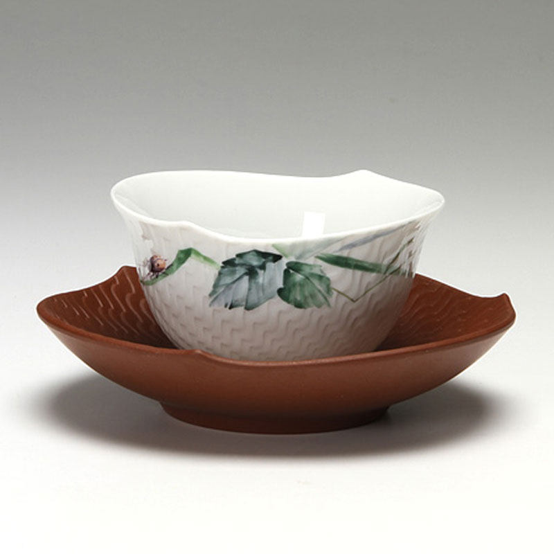 德国meissen梅森flower中式手绘硬瓷茶具茶杯茶壶茶杯