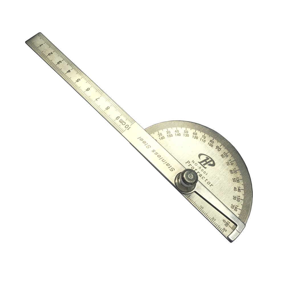 角度度尺万能360度多功能不锈钢活动半圆圆木工分角尺