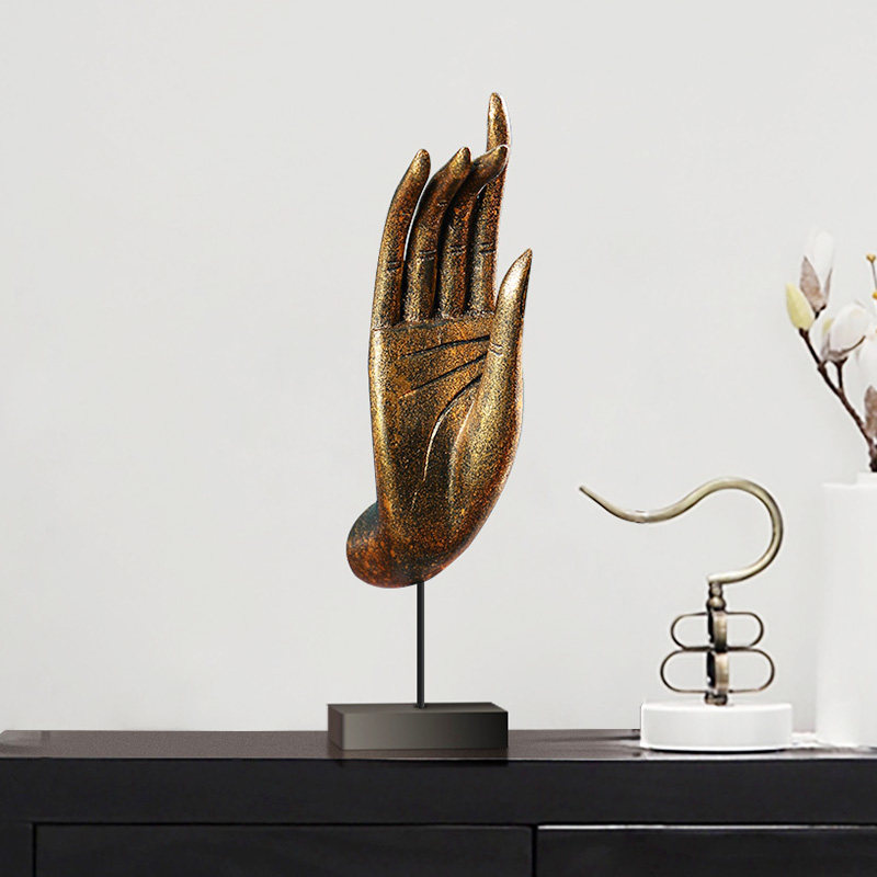 泰国木雕木雕工工艺品东南亚风格禅意佛手桌面摆件摆件