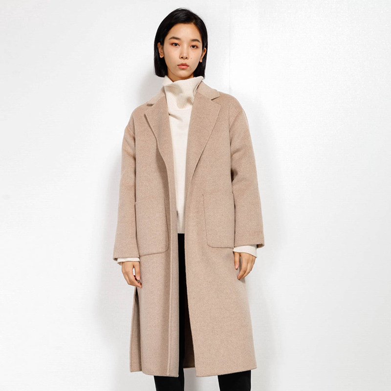 中和休闲口袋大衣女中中长宽松外套秋冬cclc4009cclc4003毛呢外套