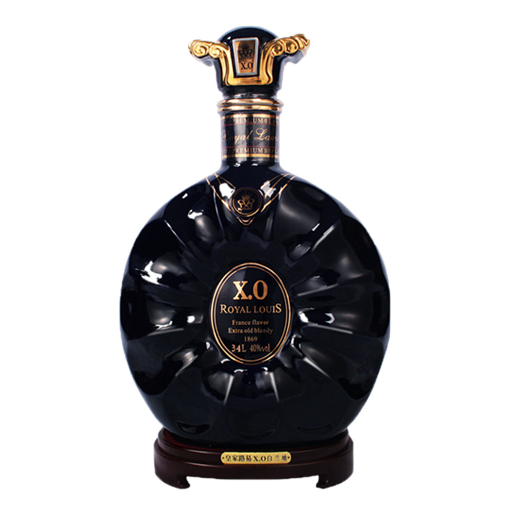 专柜68斤皇家路易xo白兰地陶瓷瓷瓶烈酒法国原液白兰地