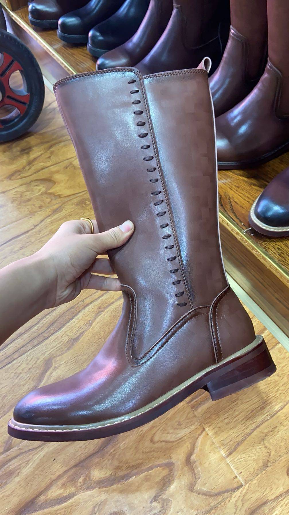 新款西藏藏族藏式长高靴子军靴装配配饰舞台时装靴