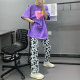 SwagKiller wide pajama pants female cows love soft elastic waist slacks straight jeans black and white cow Flower SwagKiller wide pajama pants female cows love soft elastic waist slacks straight jeans black and white cow Flower