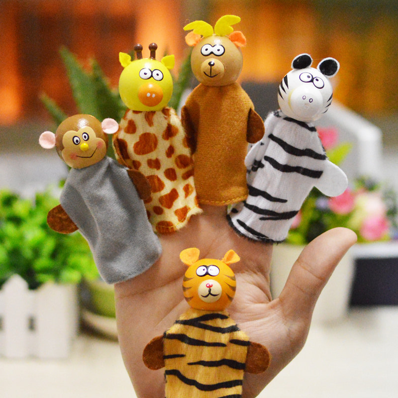 腹语动物手偶玩具娃娃嘴巴能动亲子游戏讲故事手指套玩偶可张嘴