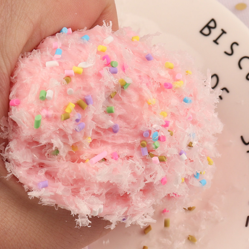 干雪粉史莱姆硼砂手工制作雪粉泥slime雪糕泥雪绒泥蚕丝泥棉花泥