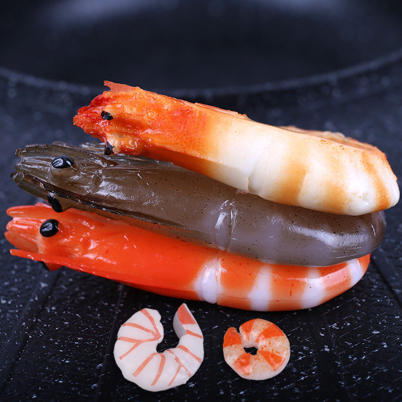 仿真模型假基围虾塑胶虾仁仁生熟虾菜品食物仿真果蔬