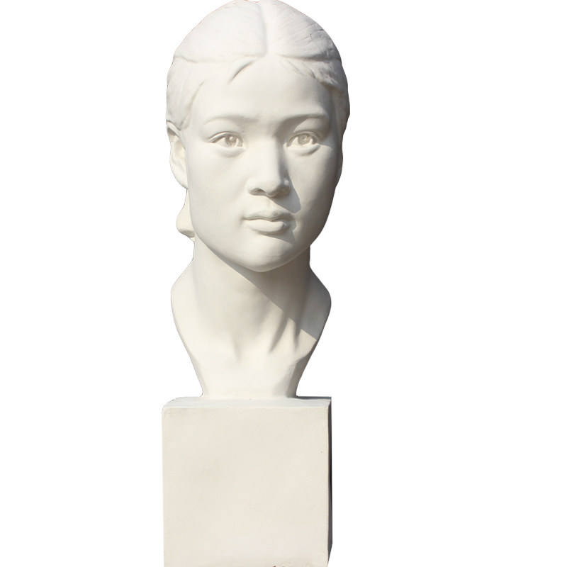 石膏女青年像人人物头像美术教具素描雕塑少女石膏像