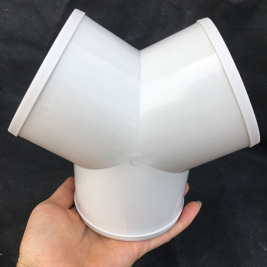 y型塑料三通 卫生间浴霸换气扇排气扇管道排风管三通接头100mm