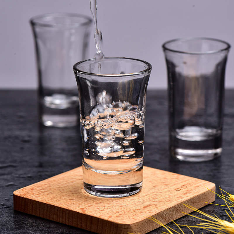 酒杯玻璃小号套装喝酒酒盅杯酒子弹杯烈家用白酒杯