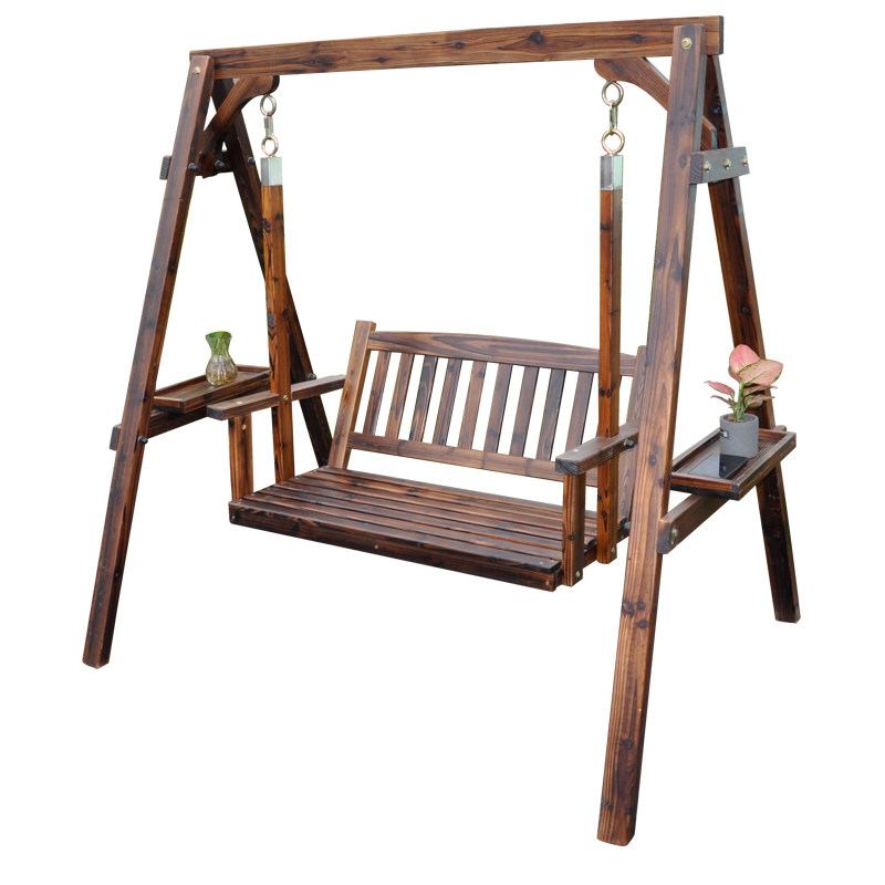 秋千户外实木庭院摇椅室外成人阳台吊椅家用户外秋千