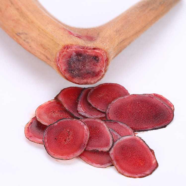 鹿茸吉林梅花鹿正品新鲜整枝切片红粉白粉片血鹿茸片