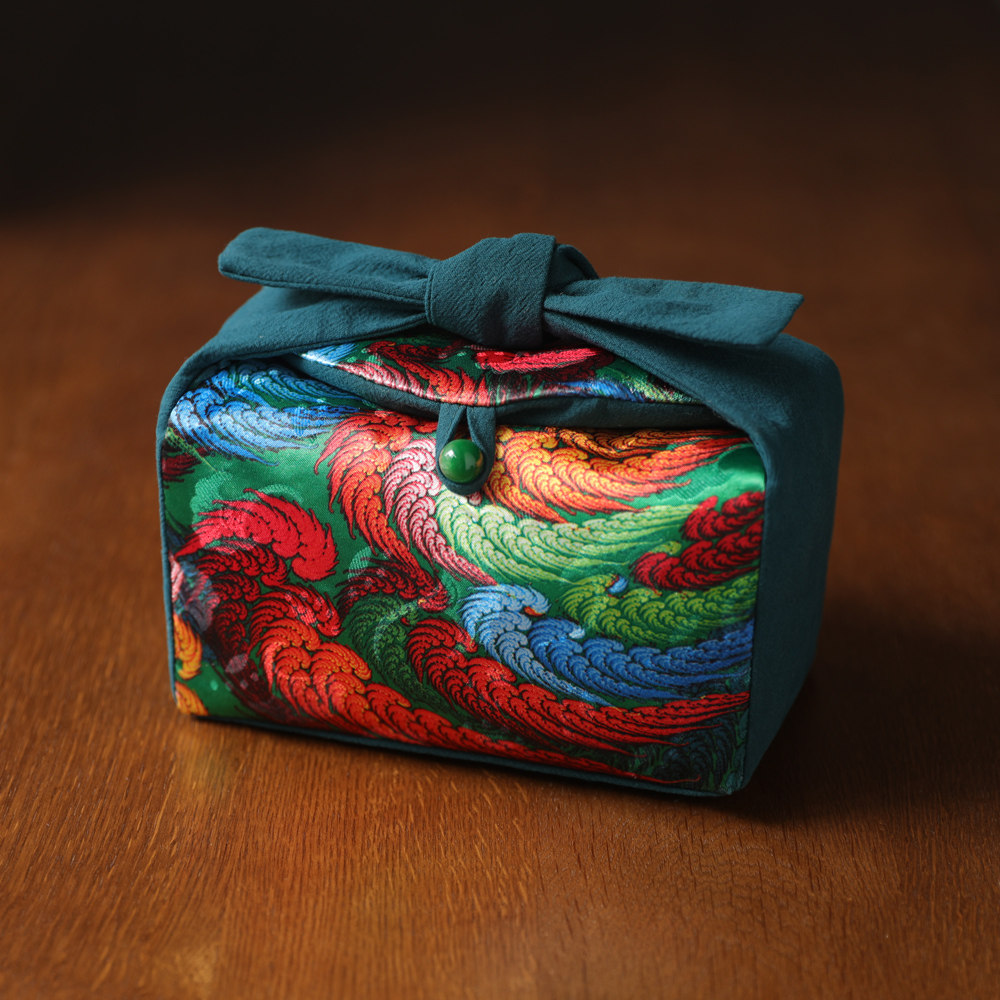 春泥敦煌两杯一壶布袋丝绸旅行包收纳包茶杯茶具茶道